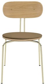 Scaun de dining auriu/maro deschis Curious – UMAGE