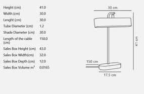 Veioza/Lampa de masa design nordic Merlin