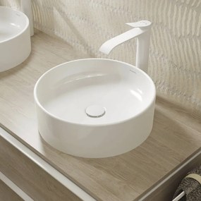 Lavoar pe blat Hansgrohe Xuniva S rotund 40 cm alb lucios