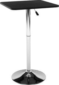Masa bar FLORIAN, negru/crom, 57x84/110 cm