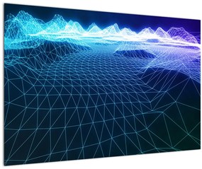 Tablou - Munți în model de calculator (90x60 cm)