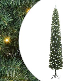 vidaXL Brad de Crăciun artificial Verde 300 cm PVC și oțel și plastic