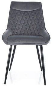 Scau Agat velvet gri Blu14/negru