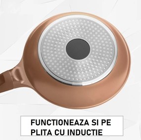 RESIGILAT - Set oale si tigai marmorate 13 piese, antiaderente Royalty Line BS1010M - Maro