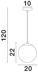 Pendul design modern JIAN, diametru 20cm