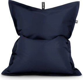 Fotoliu bean bag albastru închis cu tapițerie din imitație de piele Pad L – So Soft?