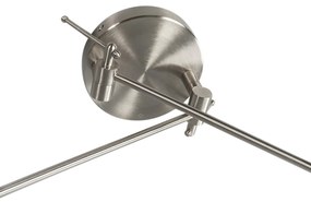 Lampă suspendată din oțel cu abajur 35 cm alb reglabilă cu 2 lumini - Blitz