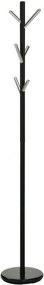 Cuier pom ALLEN, negru/crom, metal, 28x176 cm