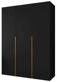 Dulap de haine 150 cm Alice 1 (Negru + Auriu). 1126109