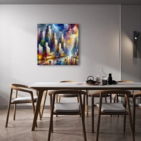 Tablou panoramă urbană abstractă