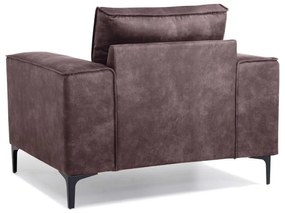 Fotoliu maro din imitație de piele Copenhagen - Scandic