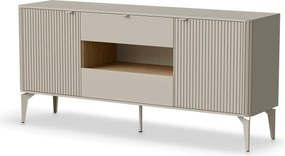 Comoda BELUCI, casmir/stejar, PAL laminat/metal, 160x40x76 cm