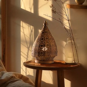 Lampă de masă orientală aurie 26 cm - Mowgli