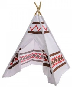 Cort de gradina pentru copii Tepee, Decoris, 120x120x155 cm, poliester, multicolor