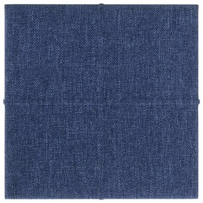 Panouri de perete 12 buc. albastru 30x30 cm textil 1,08 m   12, Albastru, 30 x 30 cm