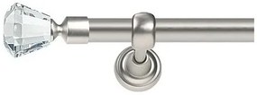 Galerie simpla - fara inele -CRISTAL CONE- fara inele - CROM MAT (Alege marime: 120 cm)