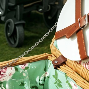 Coș picnic Outsunny maro deschis | Aosom Romania
