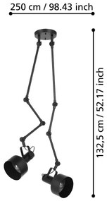 Eglo 43562 - Spot TAKELEY 2xE27/28W/230V