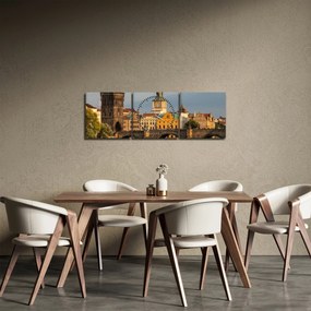 Tablou - Podul lui Carol (cu ceas) (90x30 cm)