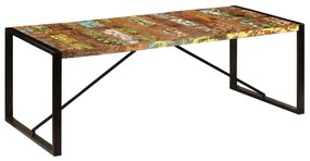 vidaXL Masă de bucătărie, 220 x 100 x 75 cm, lemn masiv reciclat