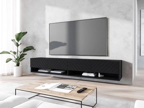 Dulap TV de perete Adenuk 140 MDF (Negru grafit +  Negru) . 1106325