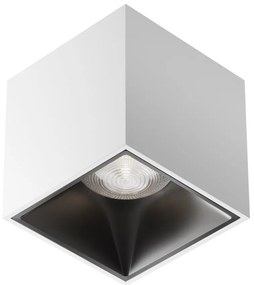 Spot LED aplicat, plafoniera dimabil design tehnic Alfa alb 7x7cm, 4000K