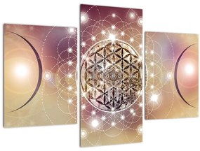 Tablou - Mandala cu elemente (90x60 cm)