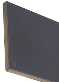 Aplică de perete de design din aluminiu gri 15 cm cu LED integrat 9W - Skyf