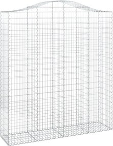 vidaXL Coș gabion arcuit, 200x50x220/240 cm, fier galvanizat