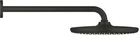 Palarie si brat de dus negru mat Grohe Tempesta 250 Cube rotunda