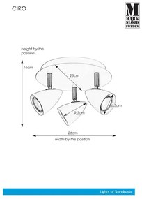 Markslöjd 107411 - Lampă spot CIRO 3xGU10/35W/230V