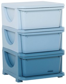 HomCom dulap cu 3 sertare din plastic, ideal pentru depozitarea jucăriilor copiilor, 37x37x56.5 cm, capacitate 10 kg/sertar | Aosom Romania