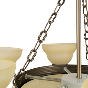 BRILAGI - Candelabru suspendat cu lanț DAHLIA 9xE27/40W/230V Ø 74 cm alamă