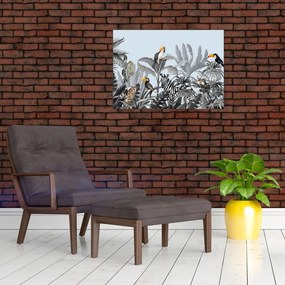 Tablou - Animale în pădurea tropicală (70x50 cm)