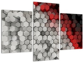 Tablou - 3D hexagoane (90x60 cm)