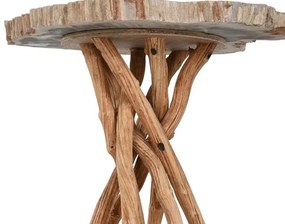 Masuta laterala, din lemn, sculptata manual, Sylvara