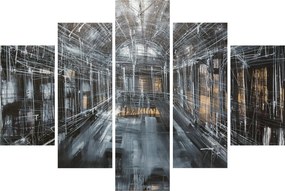 Tablou cu u interiorul clădirii vechi (150x105 cm)