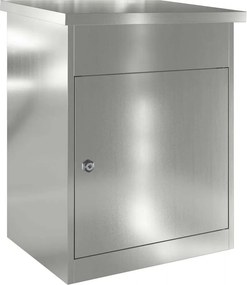 vidaXL Cutie pentru colet Negru 47.5 x 38 x 59 cm Oțel Galvanizat