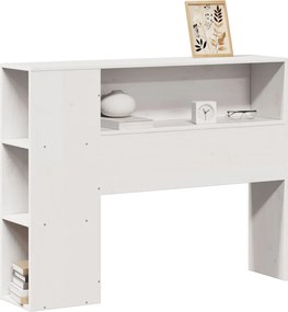 vidaXL Tăblie de pat cu depozitare alb 75 cm lemn masiv de pin