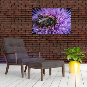 Tablou cu albina pe floare (90x60 cm)
