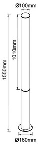 Stalp LED iluminat exterior IP65 GANT H-155cm negru