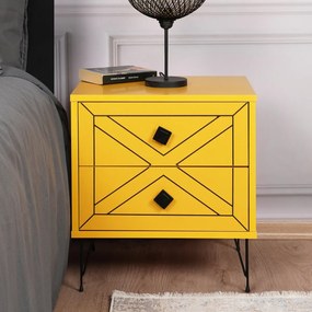 Măsuță de noptieră Luna Yellow