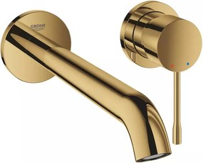 Baterie lavoar incastrata Grohe Essence 23 cm auriu lucios Cool Sunrise fara corp ingropat