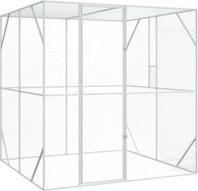 vidaXL Cușcă pentru păsări Antracit 209 x 202 x 214 cm Oțel galvanizat