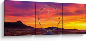 Tablou - Drum (cu ceas) (90x30 cm)