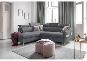 Colțar gri închis extensibil (cu colț pe partea stângă ) Sweet Harmony – Miuform