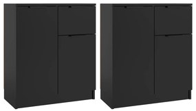 3115813 vidaXL Servante, 2 buc., negru, 60x30x70 cm, lemn compozit