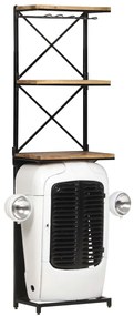 Dulap de vin design tractor alb 49x31x172 cm mango nefinisat Alb, 9, 9