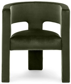 Fotoliu design verde închis ALPAH B VELVET