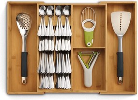 Organizator de tacâmuri în culoare naturală ajustabil din bambus 32 x 40 cm DrawerStore Bamboo – Joseph Joseph
